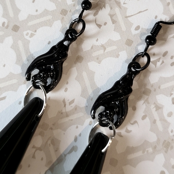 Bat Earrings - Picture 2 of 2